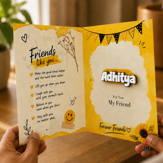 To My Friend Greeting Card With Name Magnet