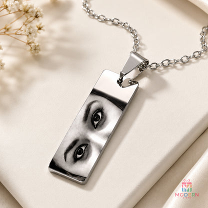 Personalized Eye Pendant with custom eye photo and name