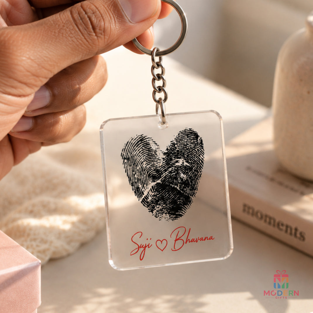 Acrylic Finger Print Keychain