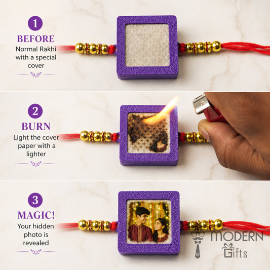 Fire Reveal Photo Rakhi