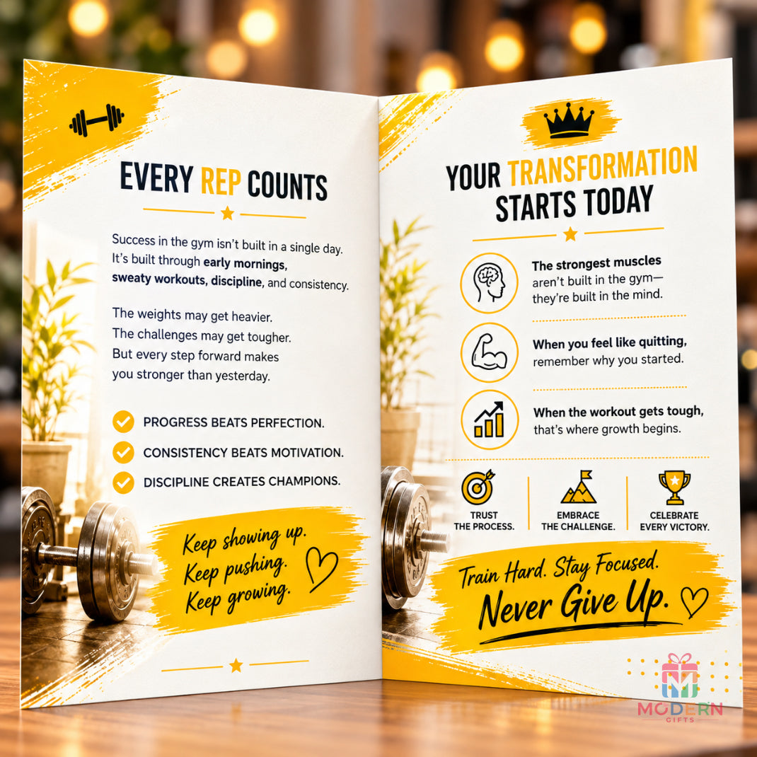 Gym Motivation Greeting Card