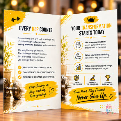 Gym Motivation Greeting Card