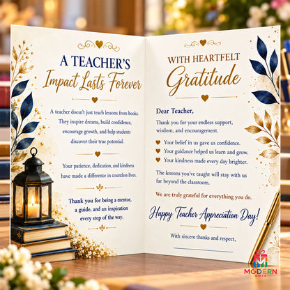 Thank You Teacher Greeting Card
