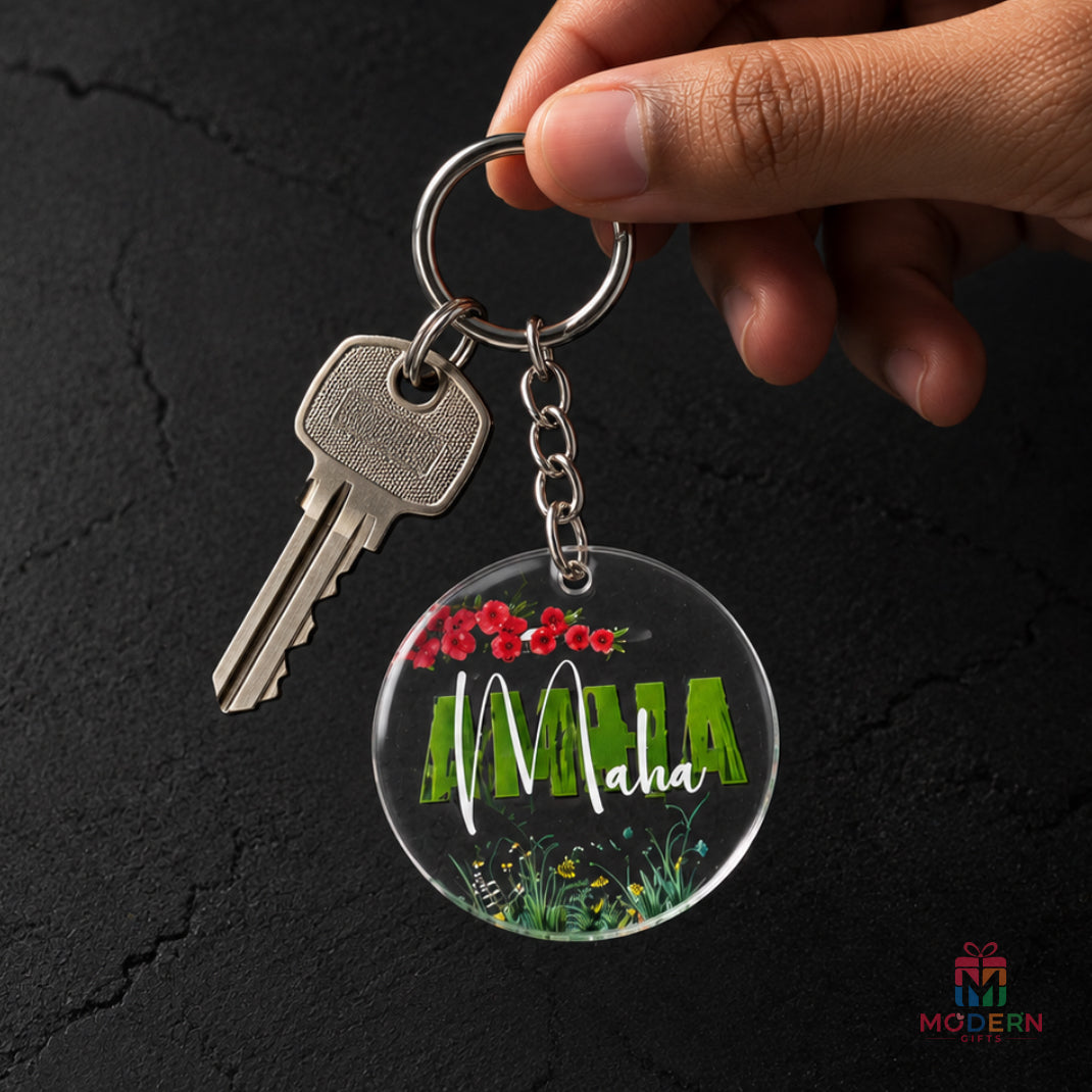Acrylic Mom Keychain