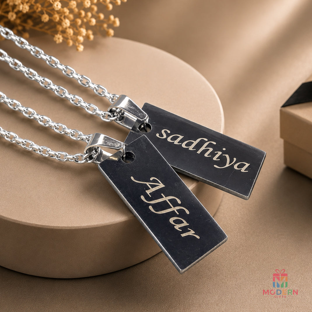Couple Finger Print Chain
