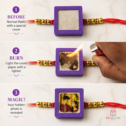 Fire Reveal Photo Rakhi
