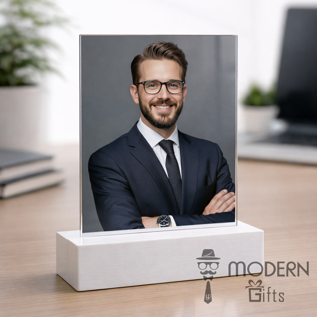 Custom acrylic Photo Display for Desk