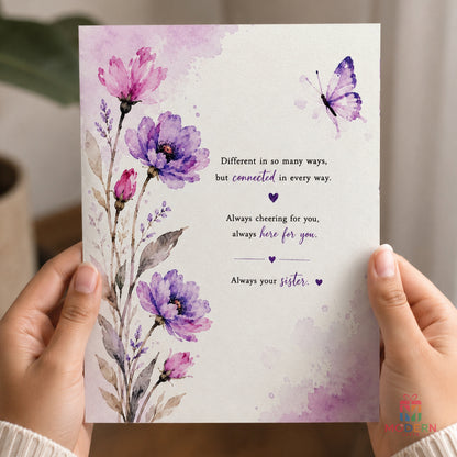 To My Sister Greeting Card With Name Magnet