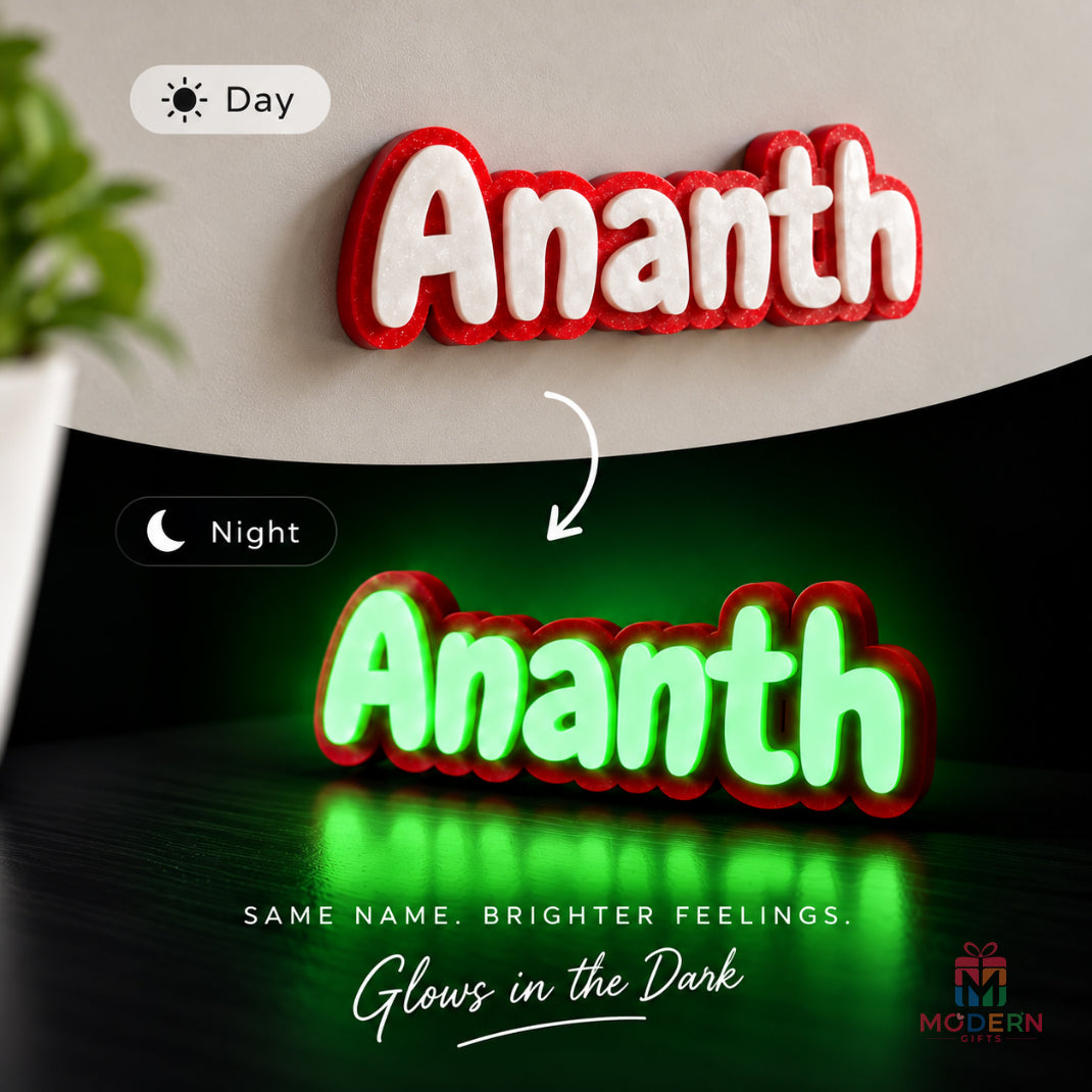Single Glow Name Magnet