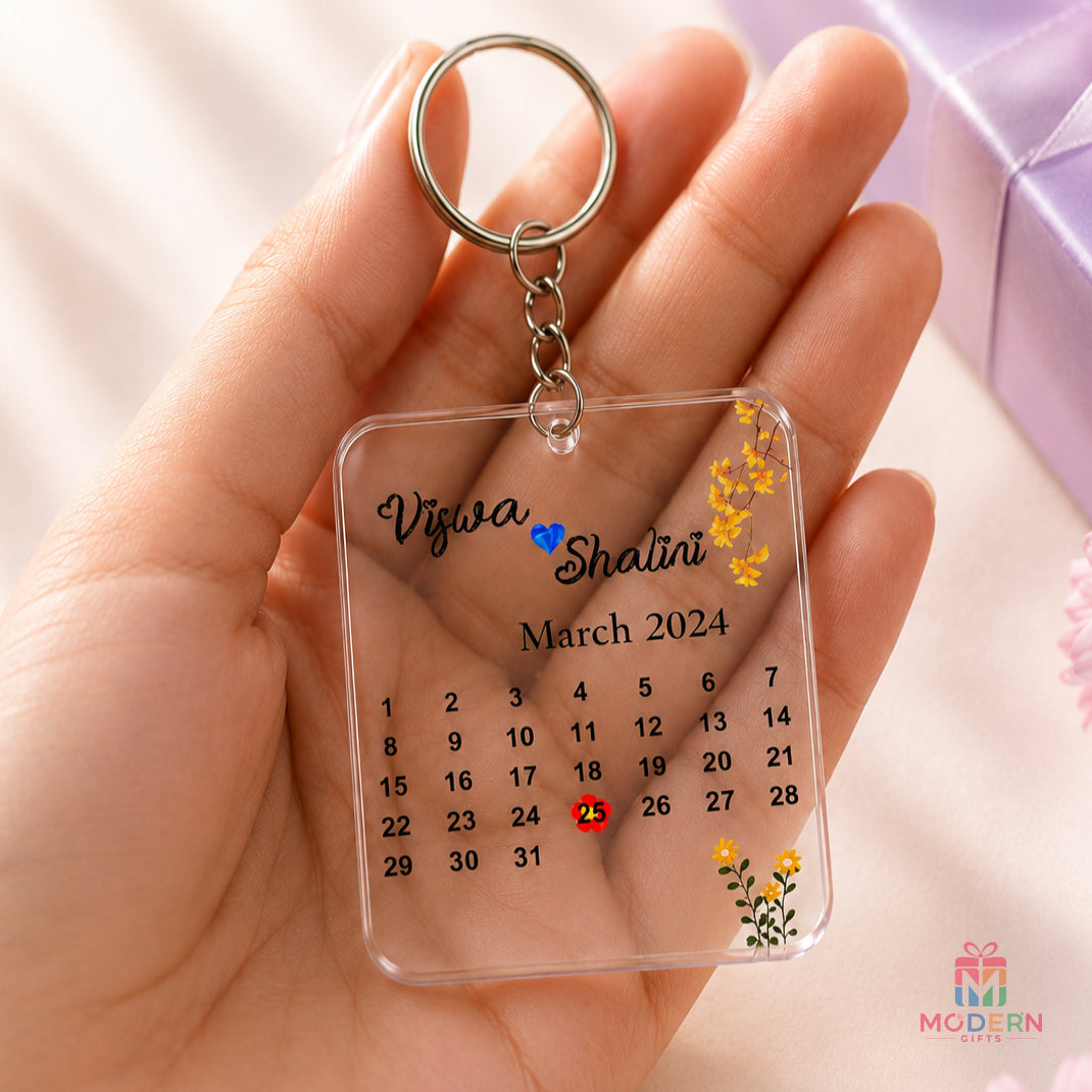 Acrylic Calendar Keychain