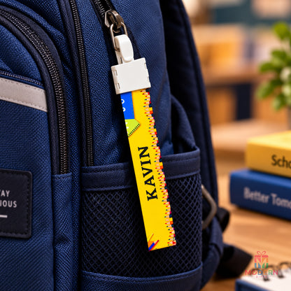 School Tag Keychain