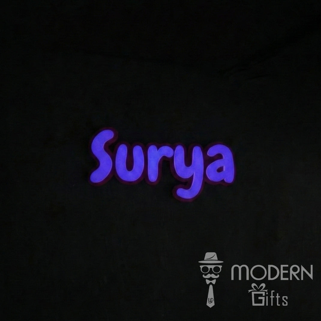 Single Glow Name Magnet