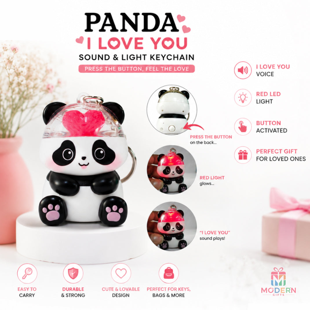 Customised Name I Love You Panda