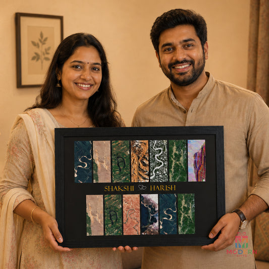 Couple Landsat Map Frame