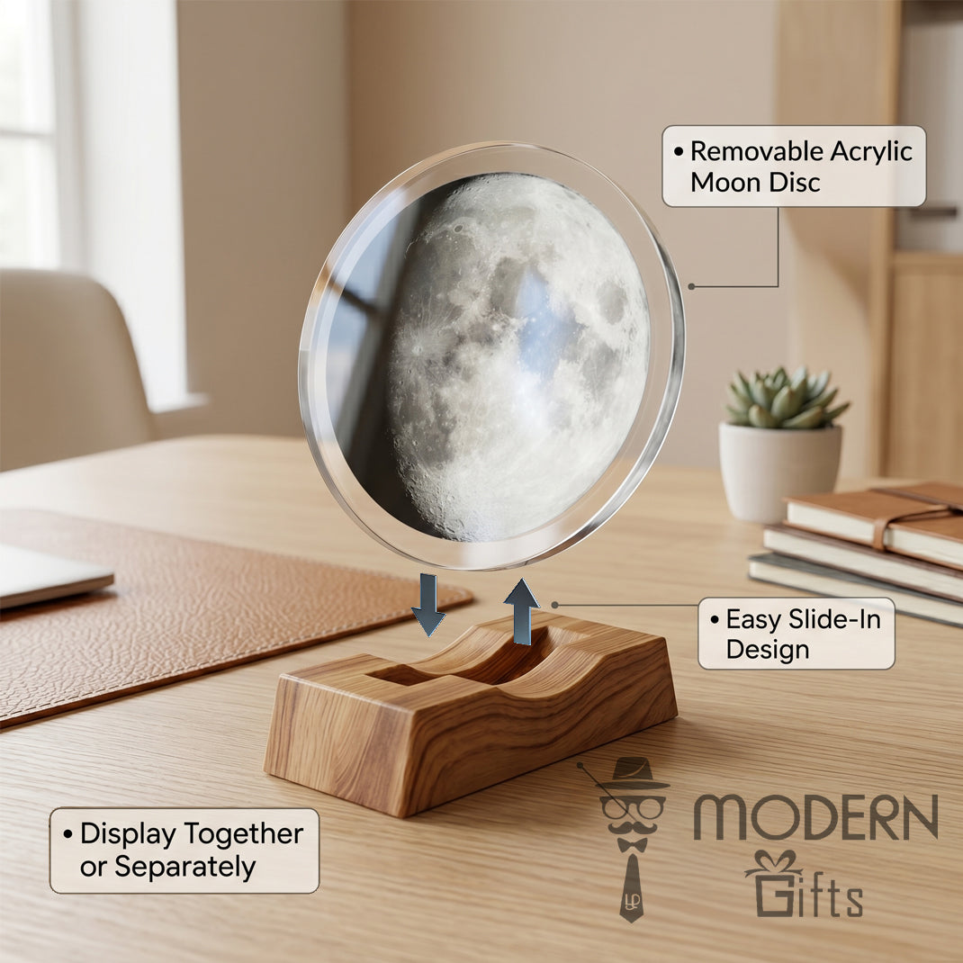Glass Moon Light Stand