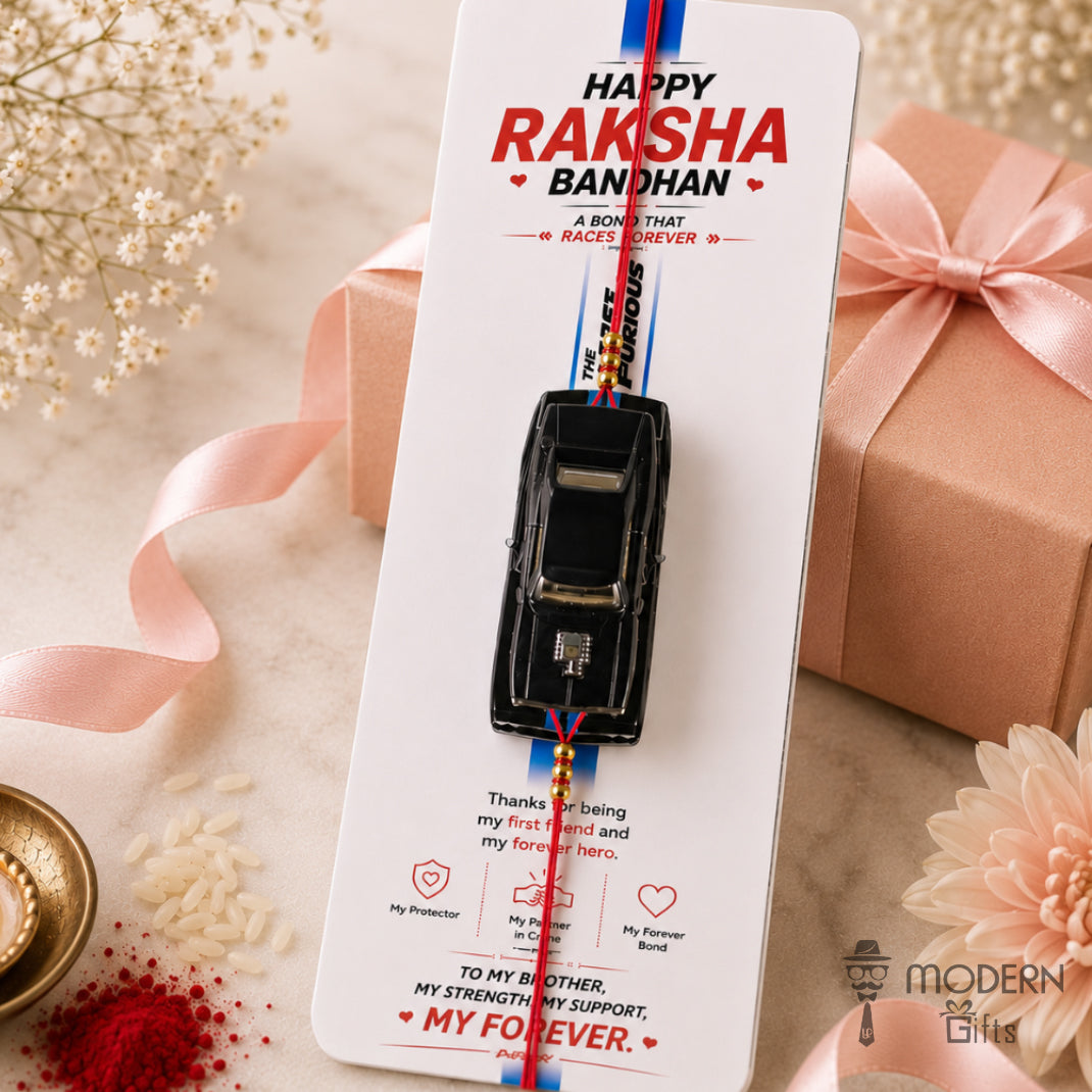 Die-cast Car Rakhi Card
