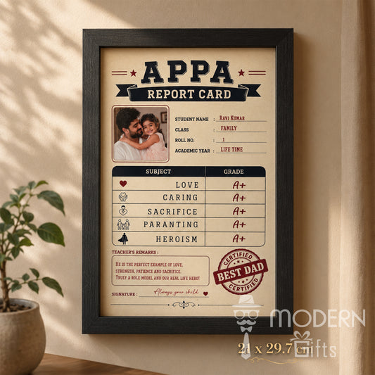 Appa Report Card Frame