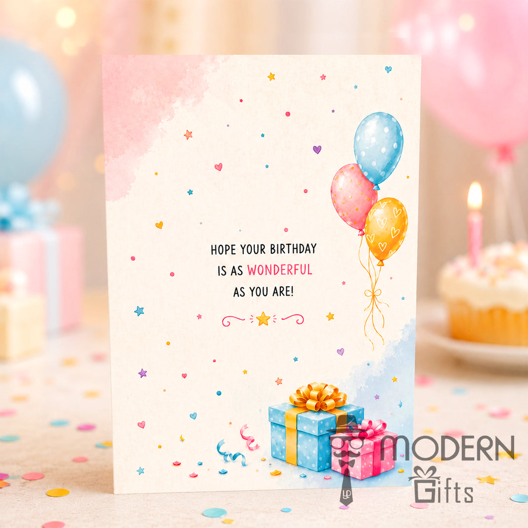 Happy Birthday Greeting Card With Name Magnet