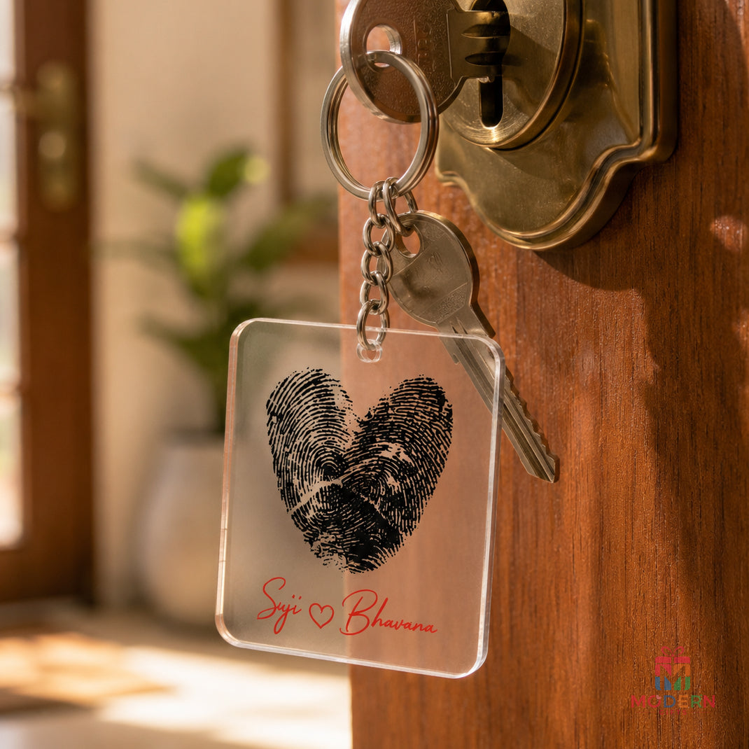 Acrylic Finger Print Keychain