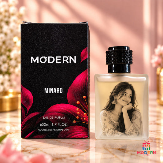 Customised photo perfume bottle with Modern