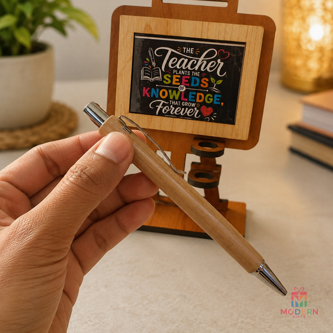 Wooden Pen Stand