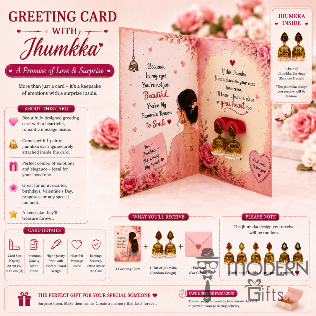 Jhumka Greeting Card