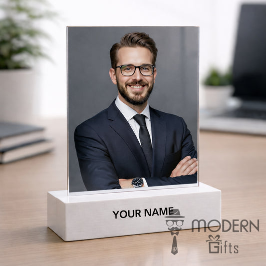 Custom acrylic Photo Display for Desk