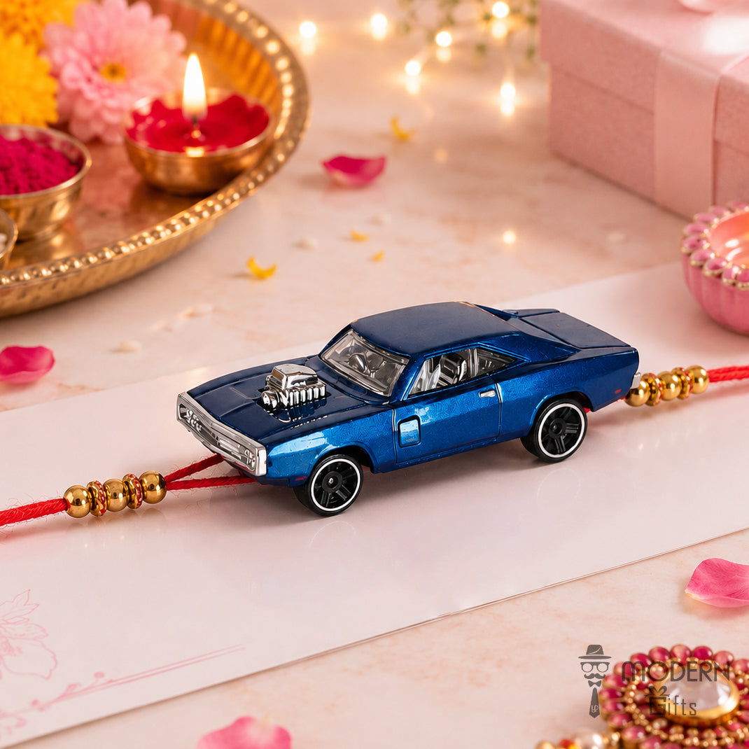 Die-cast Car Rakhi Card
