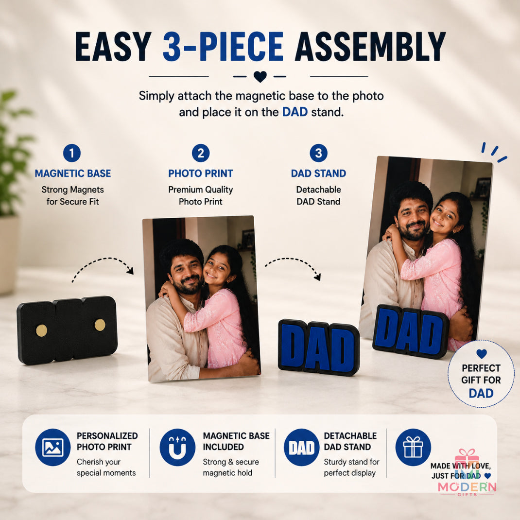 Dad Magnetic Photo Stand