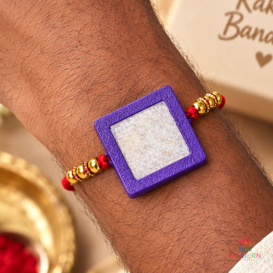 Magic personalized photo Rakhi that reveals a hidden photo after burning the cover