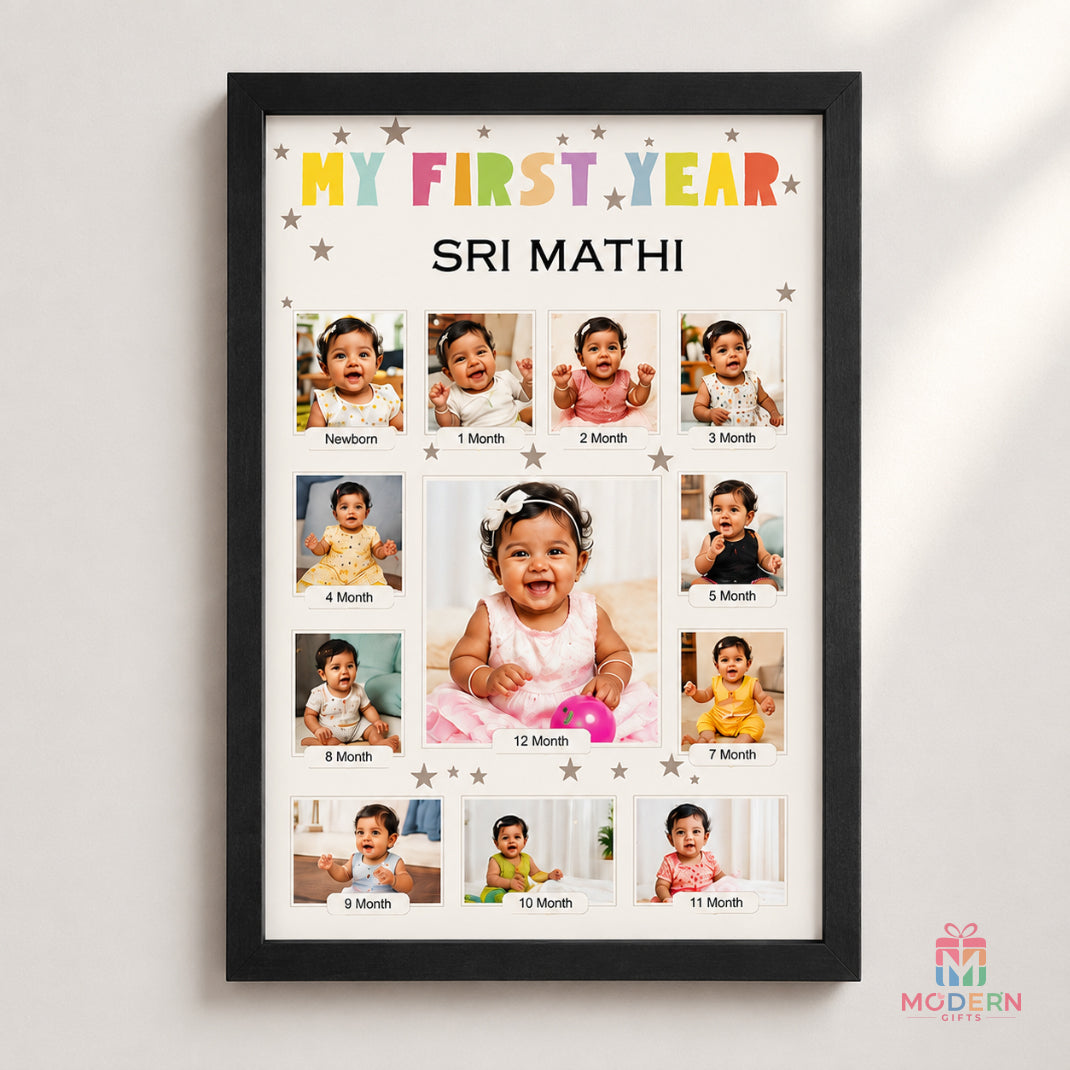 Baby First Year Photo Frame