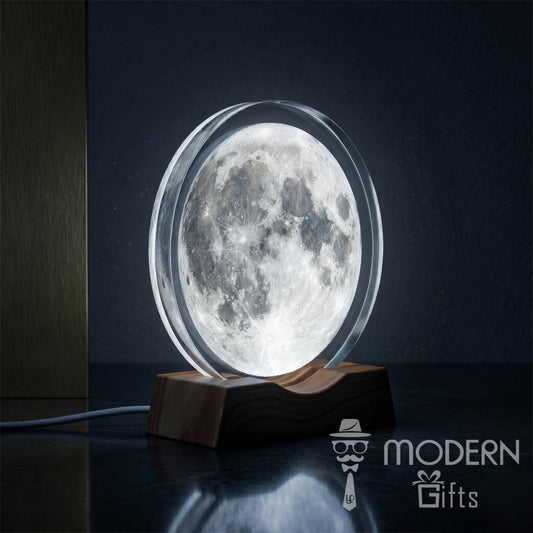Glass Moon Light Stand
