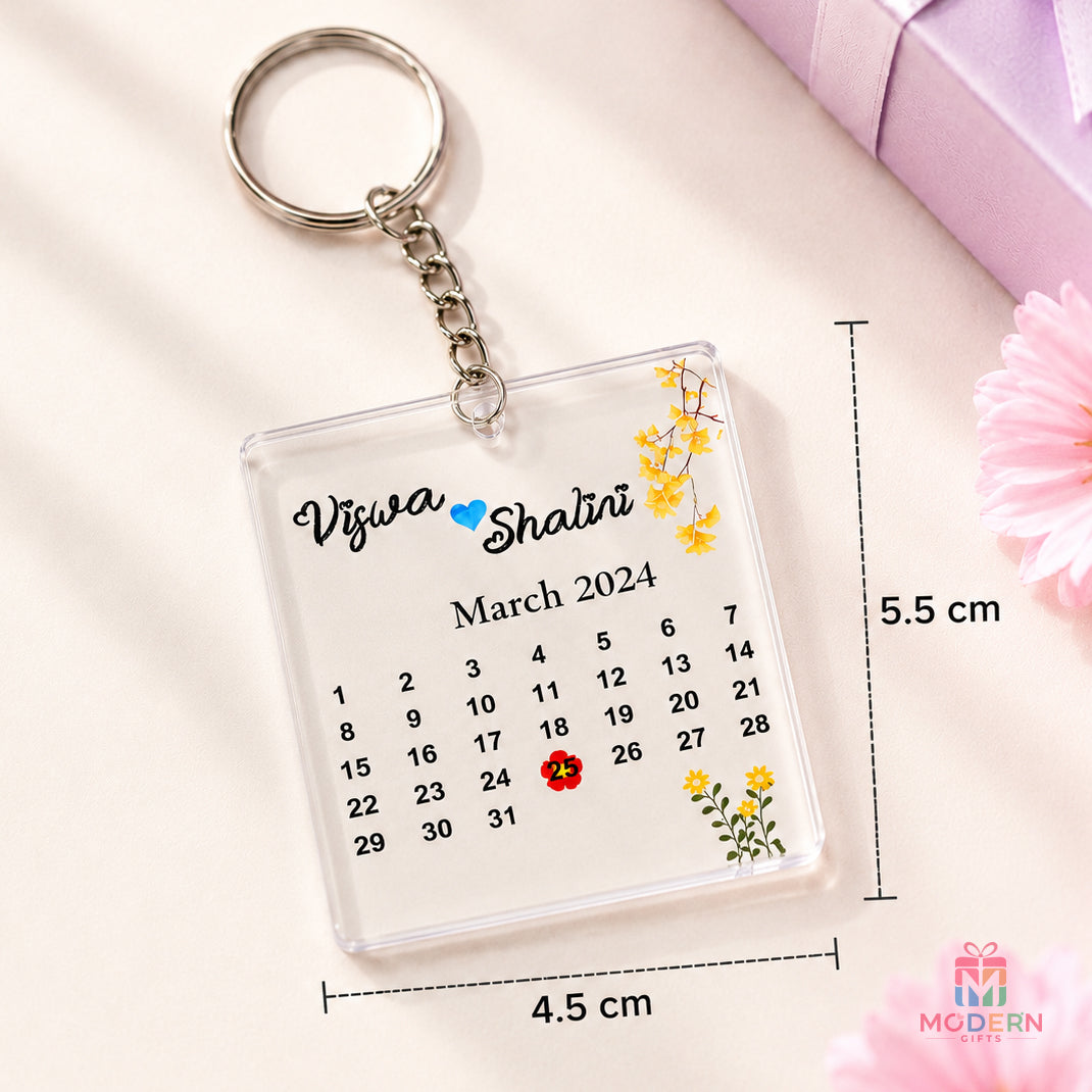 Acrylic Calendar Keychain