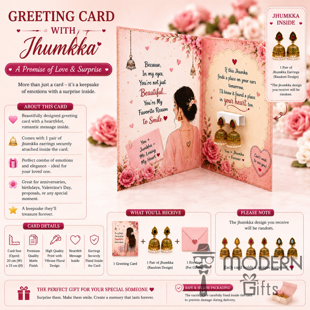 Jhumka Greeting Card