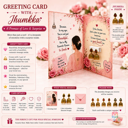 Jhumka Greeting Card