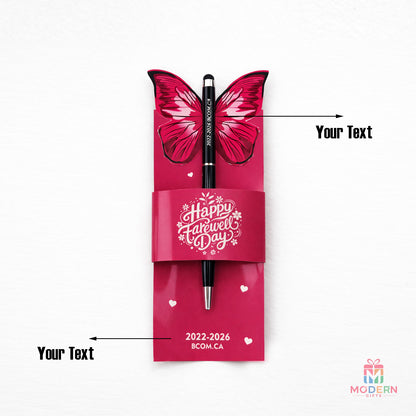 Customized Butterfly Farewell Pen