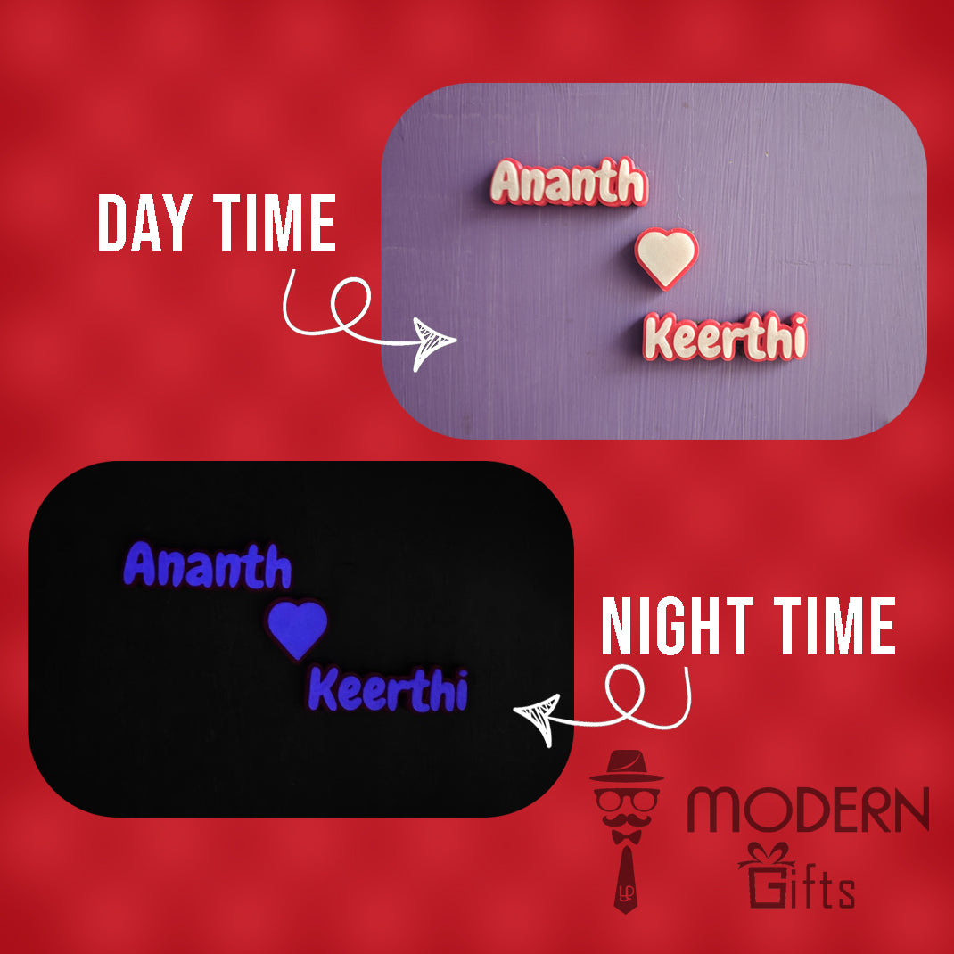Couple Glow Name Magnet