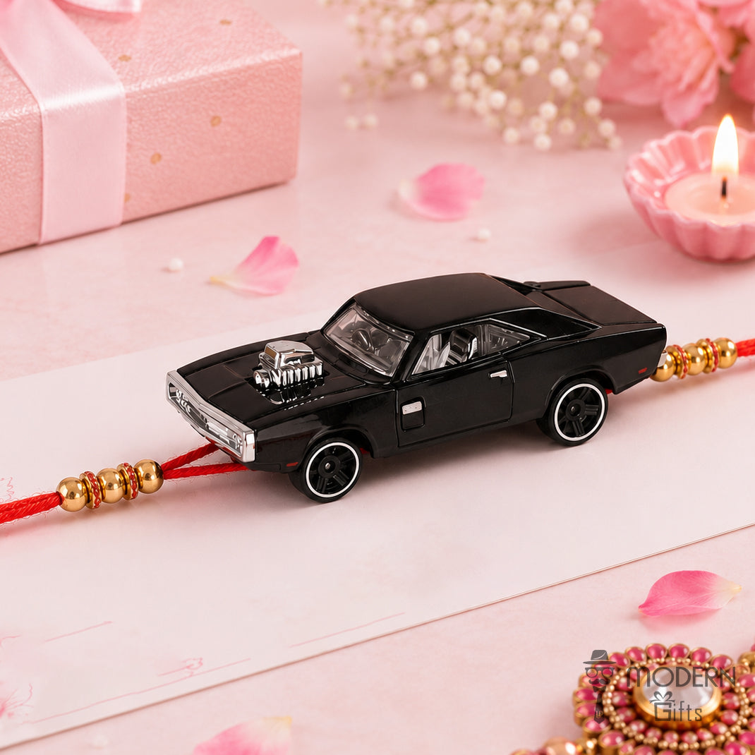 Die-cast Car Rakhi Card