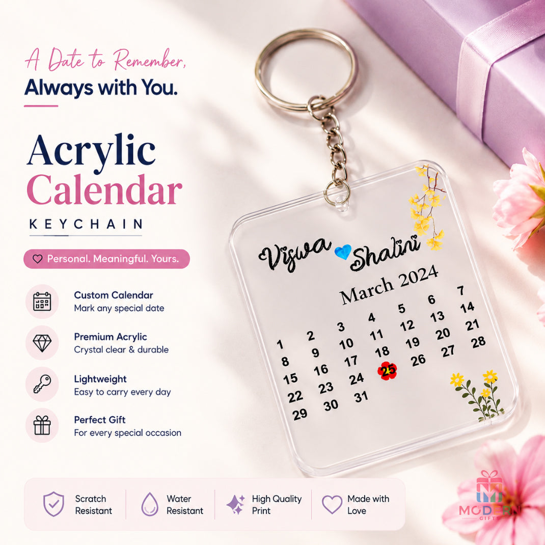 Acrylic Calendar Keychain