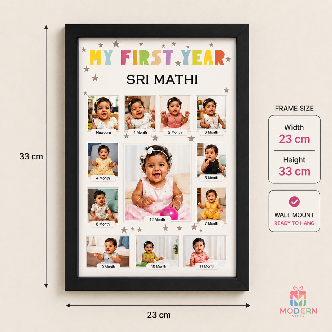 Baby First Year Photo Frame