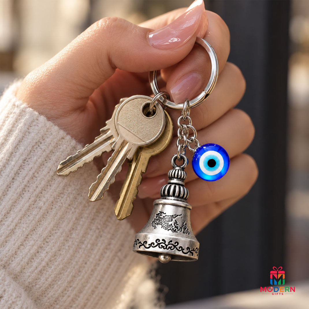 Evil Eye Bell Keychain