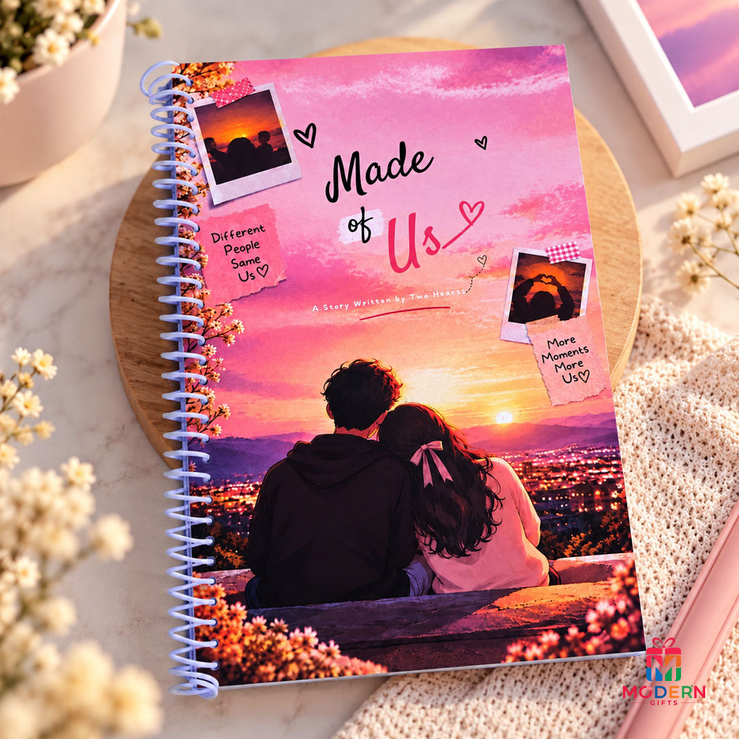 Love Scrap Book with romantic couple cover design