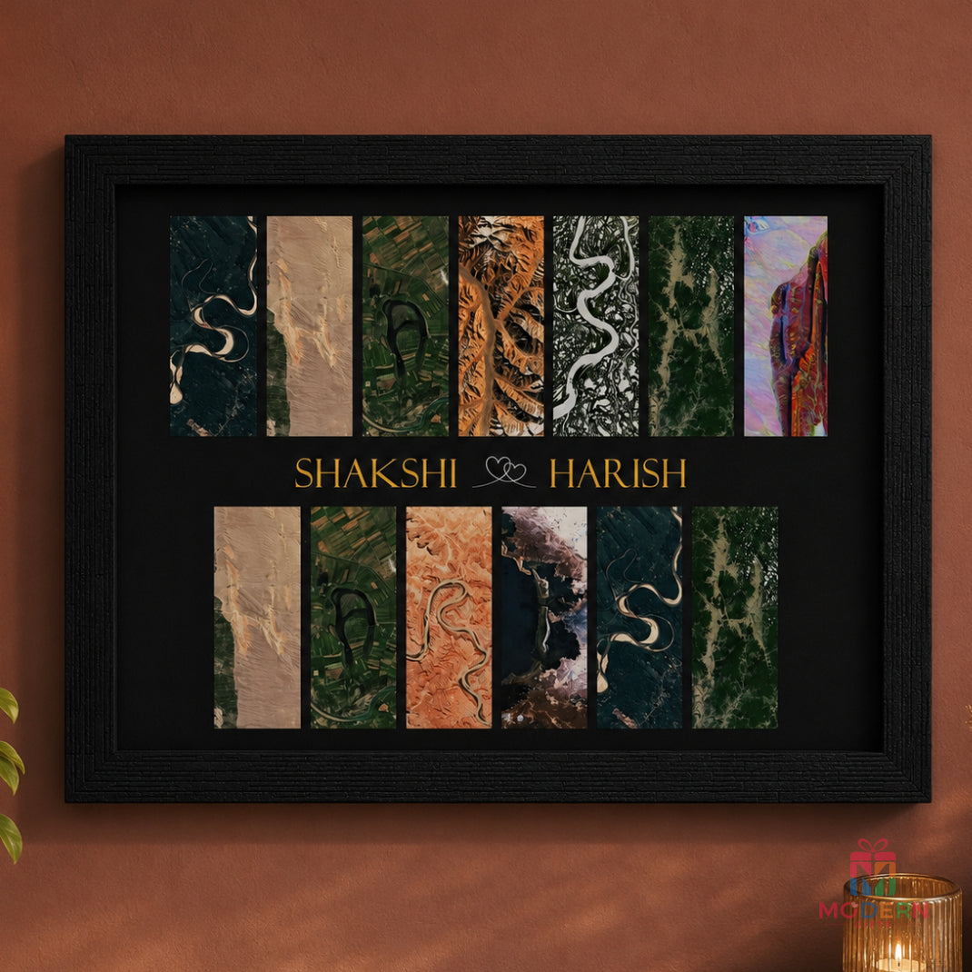 Couple Landsat Map Frame