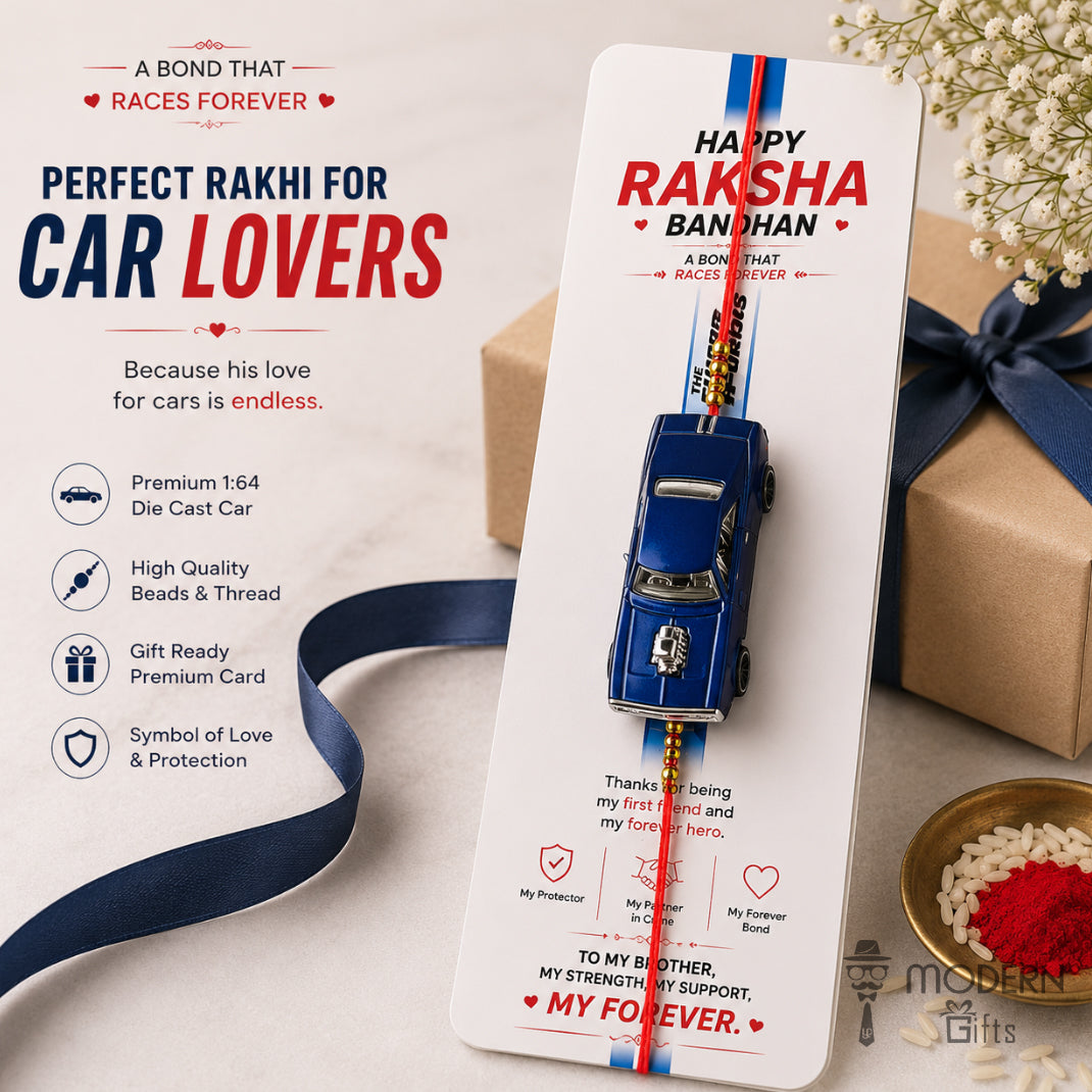 Die-cast Car Rakhi Card
