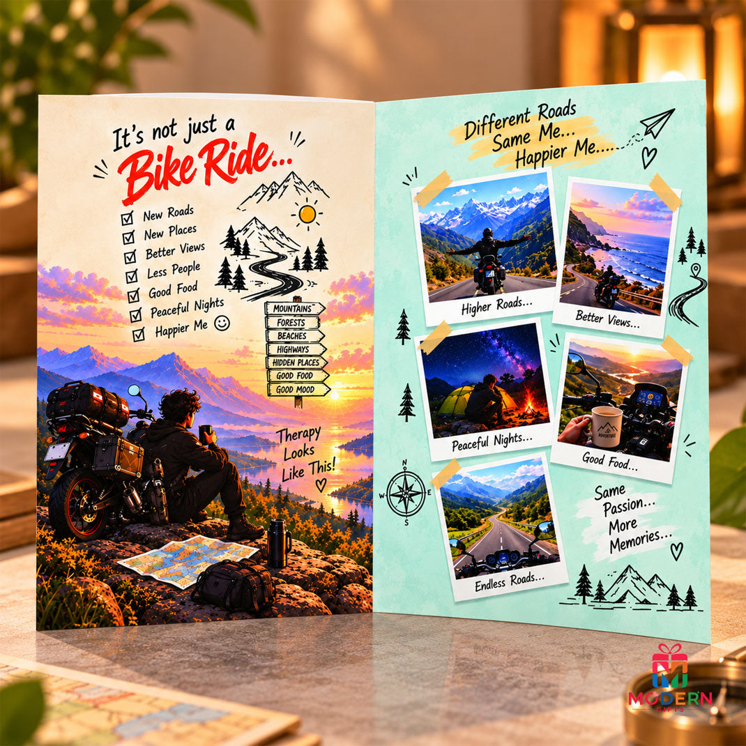 Bike Ride Explorer Greeting Card