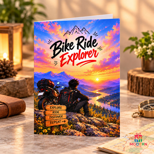 Bike Ride Explorer Greeting Card