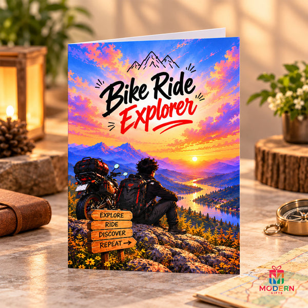 Bike Ride Explorer Greeting Card