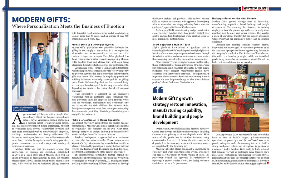 Magazine Feature – Modern Gifts
