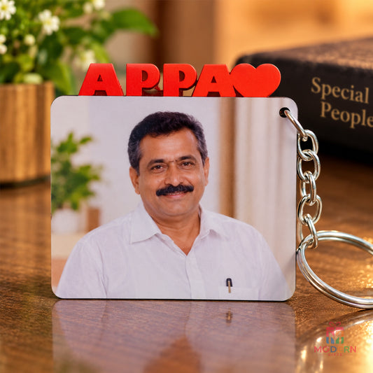 Customized photo keychain available in Bestie, Mom, Sister, Brother and Love relationship designs