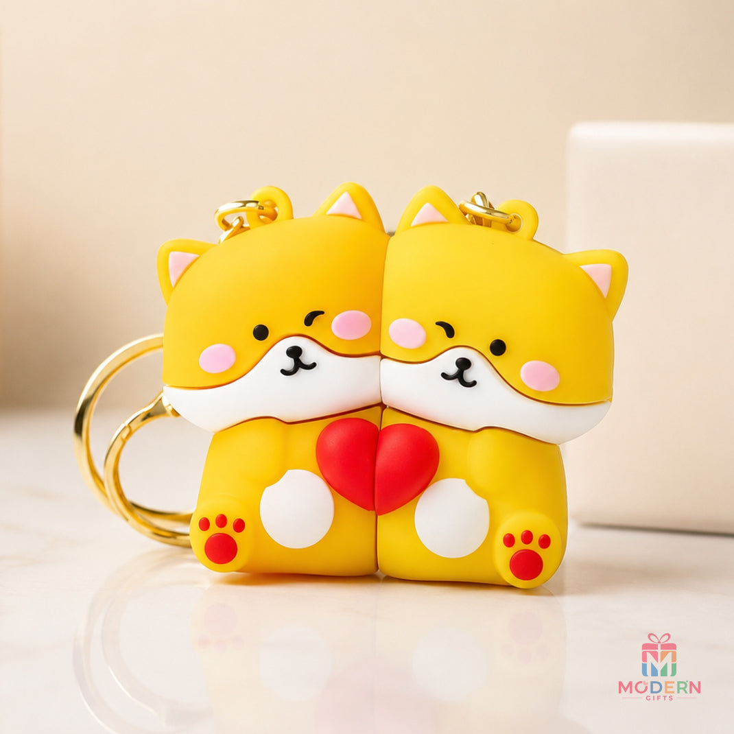Couple Magnetic Keychain